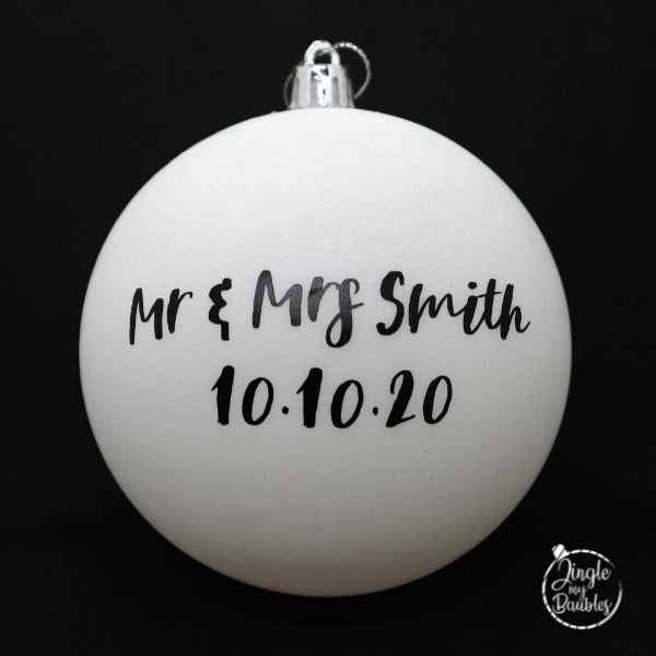 Personalised Wedding Bauble